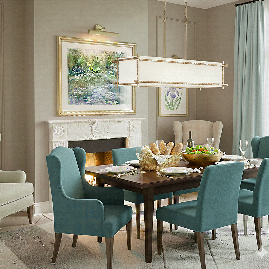 Tress 6L linear chandelier - 3676CPG