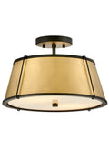 Clarke 2L semi-flush mount - 4893BK-LDB
