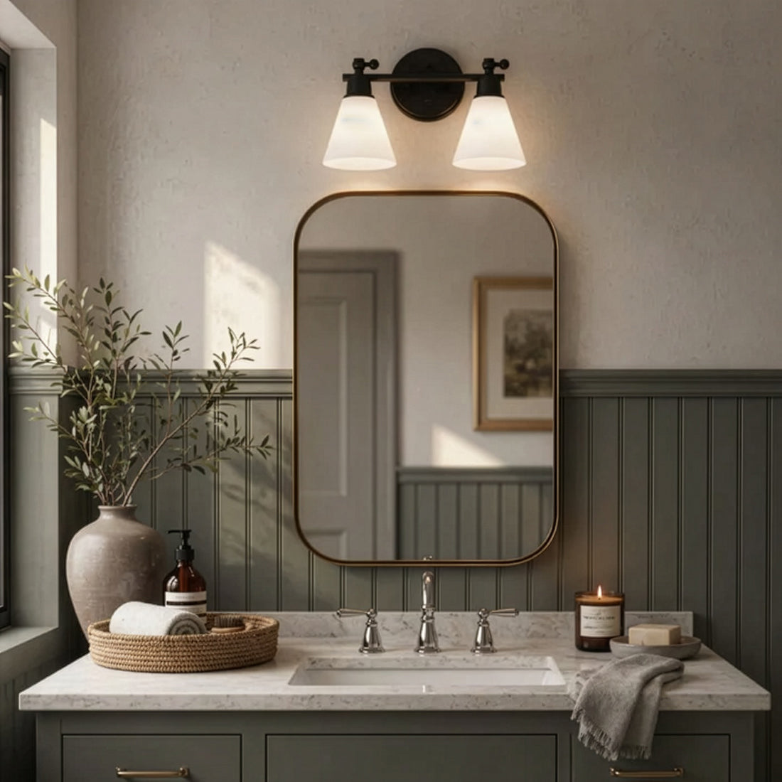 Arti 2L vanity wall sconce - 51182BK