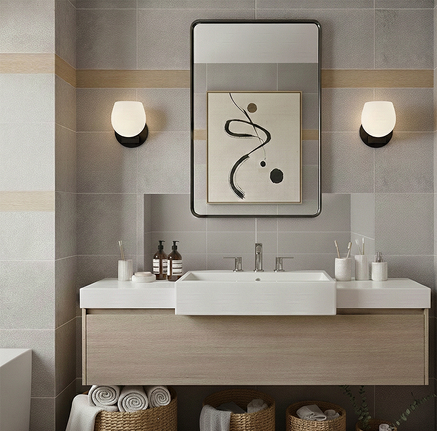 Mae 1L wall sconce - 57020BK-LL *