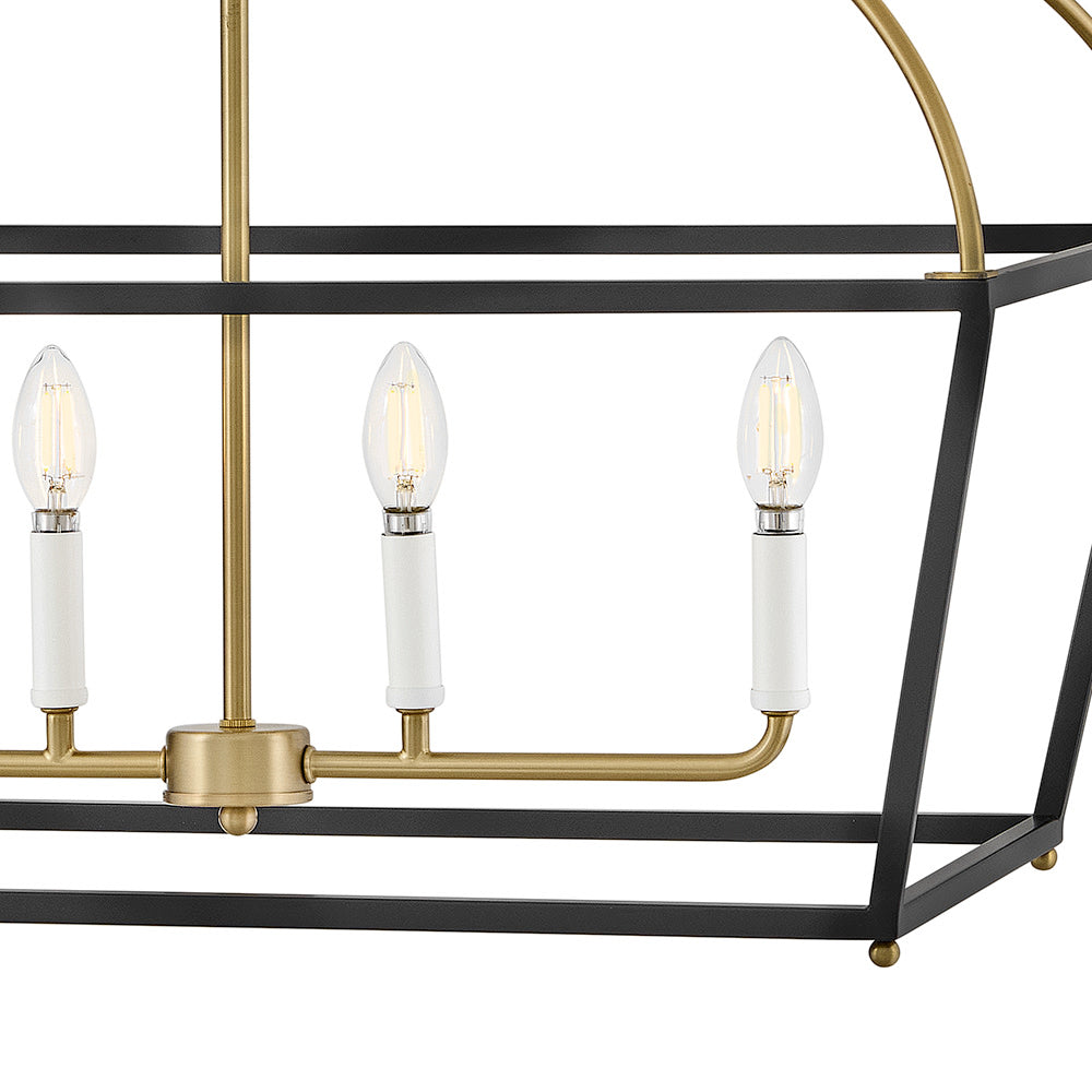 Tate 6L linear chandelier - 84275BK-LCB *