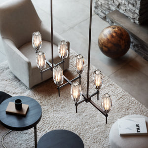 Ana 8L linear chandelier - 38256BX