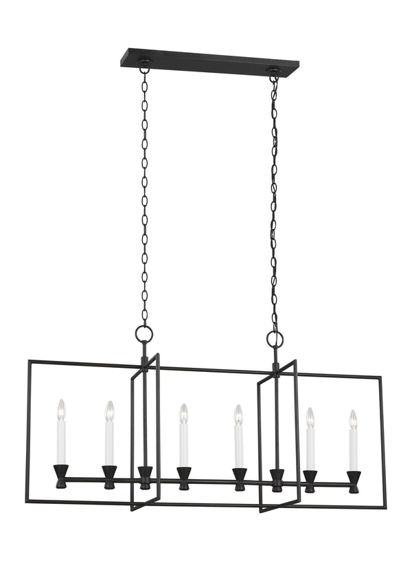 Keystone 6L linear chandelier - CC1406AI - Richmond Lighting