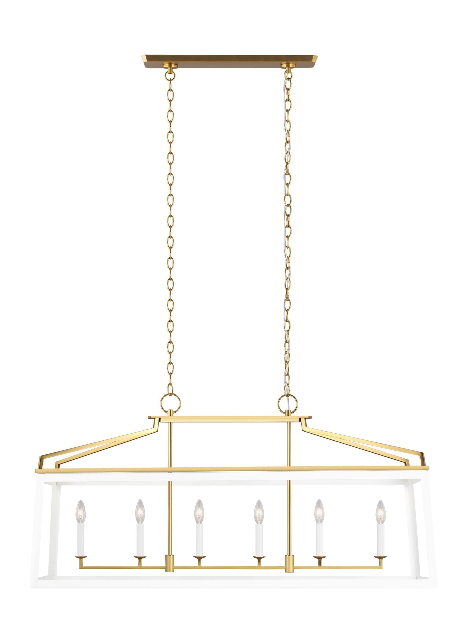 Carlow 6L Linear Chandelier - CC1586MWTBBS