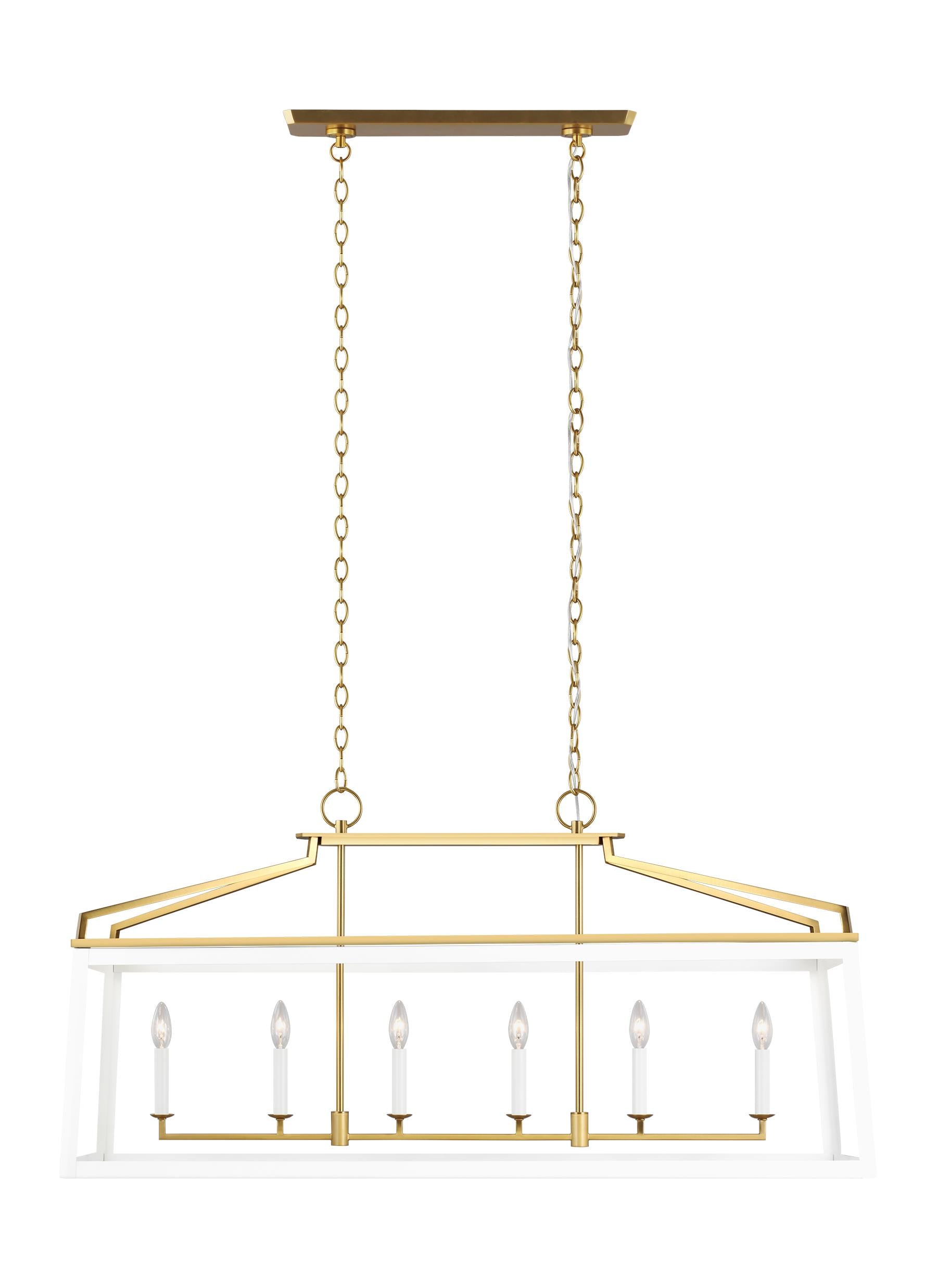 Carlow 6L Linear Chandelier - CC1586MWTBBS