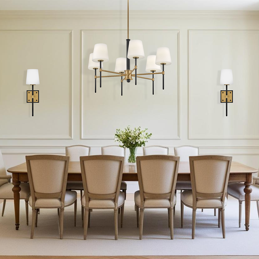 Saunders 6L Chandelier - 46954BK-LCB